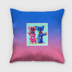 Подушка квадратная Хагги Вагги и Кисси Мисси, цвет: 3D-принт