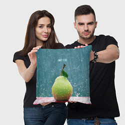 Подушка квадратная Груша - juicy pear, цвет: 3D-принт — фото 2