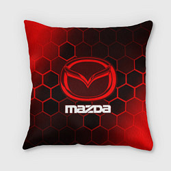 Подушка квадратная MAZDA Соты, цвет: 3D-принт