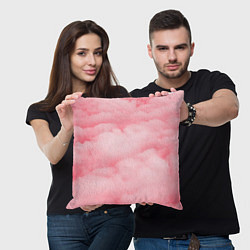 Подушка квадратная Розовые небеса, цвет: 3D-принт — фото 2