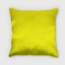 Подушка квадратная Однотонный неоновый лимонный желтый тон, цвет: 3D-принт