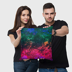 Подушка квадратная Извержение вулкана Текстура камня, цвет: 3D-принт — фото 2
