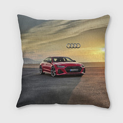 Подушка квадратная Audi RS 7 на закате солнца Audi RS 7 at sunset, цвет: 3D-принт