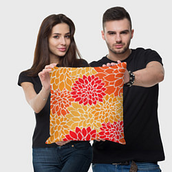 Подушка квадратная Летний цветочный паттерн, цвет: 3D-принт — фото 2