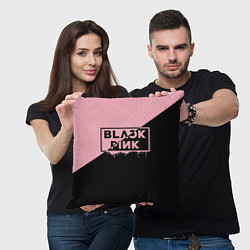 Подушка квадратная BLACKPINK BIG LOGO, цвет: 3D-принт — фото 2