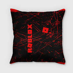 Подушка квадратная ROBLOX красный логотип
