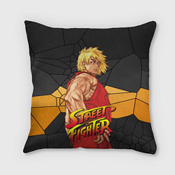 Подушка квадратная Кен Мастерс - Street Fighter, цвет: 3D-принт