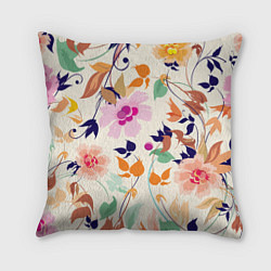 Подушка квадратная Summer floral pattern, цвет: 3D-принт