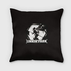 Подушка квадратная Linkin Park рисунок баллончиком, цвет: 3D-принт