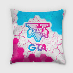 Подушка квадратная GTA Neon Gradient, цвет: 3D-принт