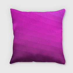 Подушка квадратная Розовый неоновый полосатый узор Pink neon, цвет: 3D-принт