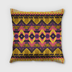 Подушка квадратная Африканский узор орнамент из шерсти Africa Wool Pa