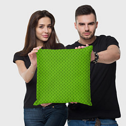 Подушка квадратная Зеленые ячейки текстура, цвет: 3D-принт — фото 2