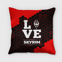 Подушка квадратная Skyrim Love Классика, цвет: 3D-принт