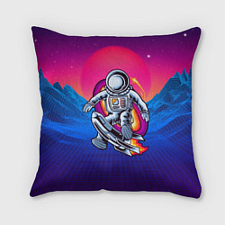 Подушка квадратная Космонавт с ракетой