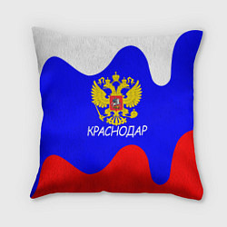 Подушка квадратная Краснодар - ГЕРБ, цвет: 3D-принт