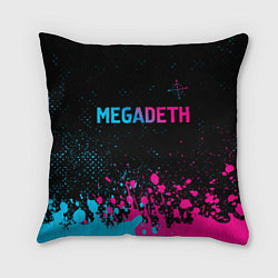 Подушка квадратная Megadeth - neon gradient