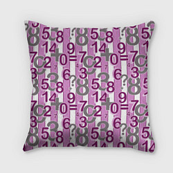 Подушка квадратная Бело-розовый узор Арифметика