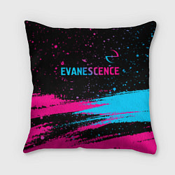 Подушка квадратная Evanescence - neon gradient: символ сверху