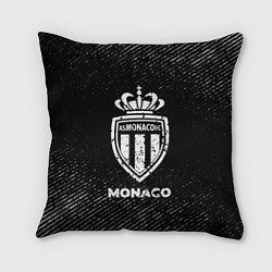 Подушка квадратная Monaco с потертостями на темном фоне
