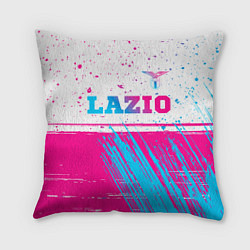 Подушка квадратная Lazio neon gradient style: символ сверху