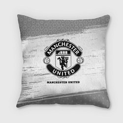 Подушка квадратная Manchester United sport на светлом фоне, цвет: 3D-принт
