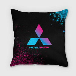 Подушка квадратная Mitsubishi - neon gradient, цвет: 3D-принт