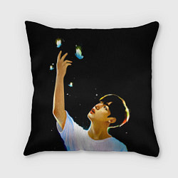 Подушка квадратная BTS Kim Yohan Butterfly, цвет: 3D-принт