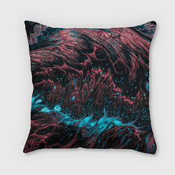 Подушка квадратная Красочные растекания, цвет: 3D-принт
