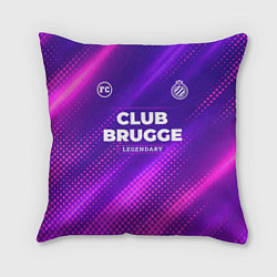 Подушка квадратная Club Brugge legendary sport grunge, цвет: 3D-принт