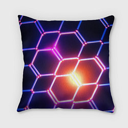Подушка квадратная Магическая неоновая броня, цвет: 3D-принт