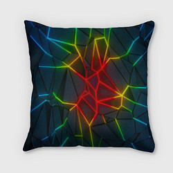 Подушка квадратная Семицветный перелив, цвет: 3D-принт