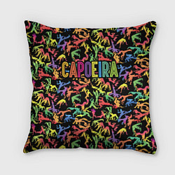 Подушка квадратная Capoeira colorful mens, цвет: 3D-принт