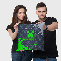 Подушка квадратная Minecraft - краска, цвет: 3D-принт — фото 2