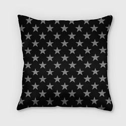 Подушка квадратная Звездный фон черный, цвет: 3D-принт