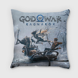 Подушка квадратная Сражение с Фрейей GoW Ragnarok