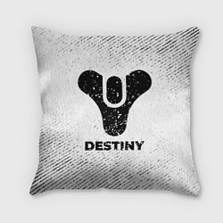 Подушка квадратная Destiny с потертостями на светлом фоне