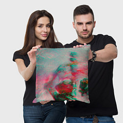 Подушка квадратная Абстрактные переливающиеся краски, цвет: 3D-принт — фото 2