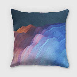 Подушка квадратная Волнообразные абстрактные субстанции, цвет: 3D-принт