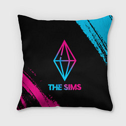 Подушка квадратная The Sims - neon gradient