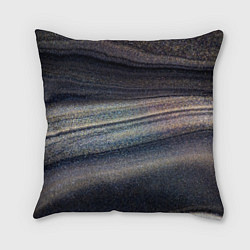 Подушка квадратная Волны блестящего тёмного песка, цвет: 3D-принт