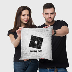 Подушка квадратная Roblox с потертостями на светлом фоне, цвет: 3D-принт — фото 2