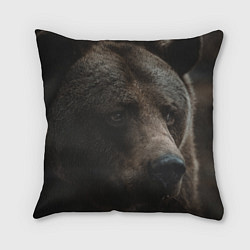 Подушка квадратная Медведь, цвет: 3D-принт