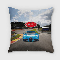 Подушка квадратная Bugatti - motorsport - гоночная трасса, цвет: 3D-принт