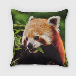 Подушка квадратная Красная милая панда, цвет: 3D-принт