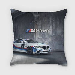 Подушка квадратная BMW M4 GT4 - racing team - motorsport, цвет: 3D-принт