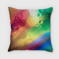 Подушка квадратная Свет и пузыри, цвет: 3D-принт