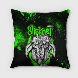Подушка квадратная Slipknot зеленый козел