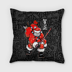 Подушка квадратная Santa Claus Samurai, цвет: 3D-принт