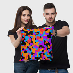 Подушка квадратная Абстракция - благородные цвета, цвет: 3D-принт — фото 2